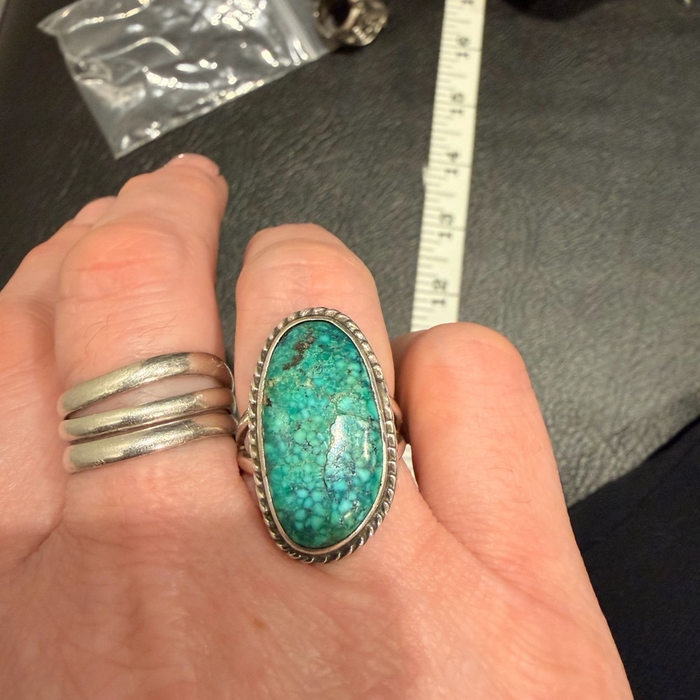 Sterling silver turquoise ring size 8